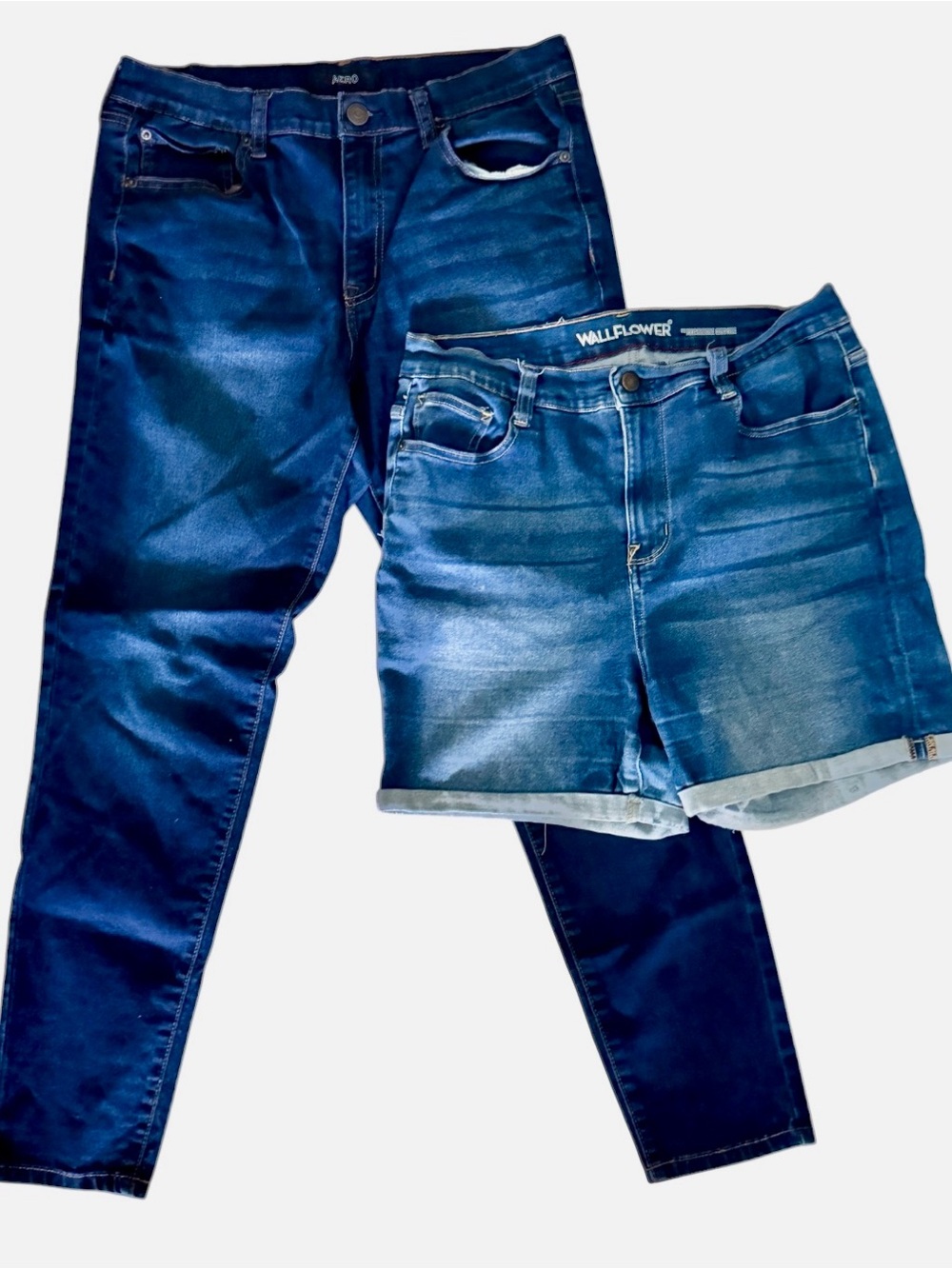 Pair of AERO Jeans Women’s Sz 12 & Wallflower Shorts Jr Sz 15